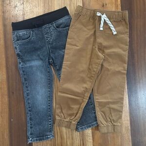 Boys Pants Bundle | Gray Denim & Tan | Size 3T | 2 Pair | NWOT